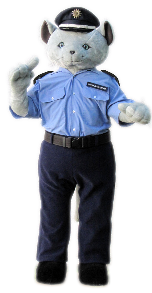 Policat in neuer blauer Uniform